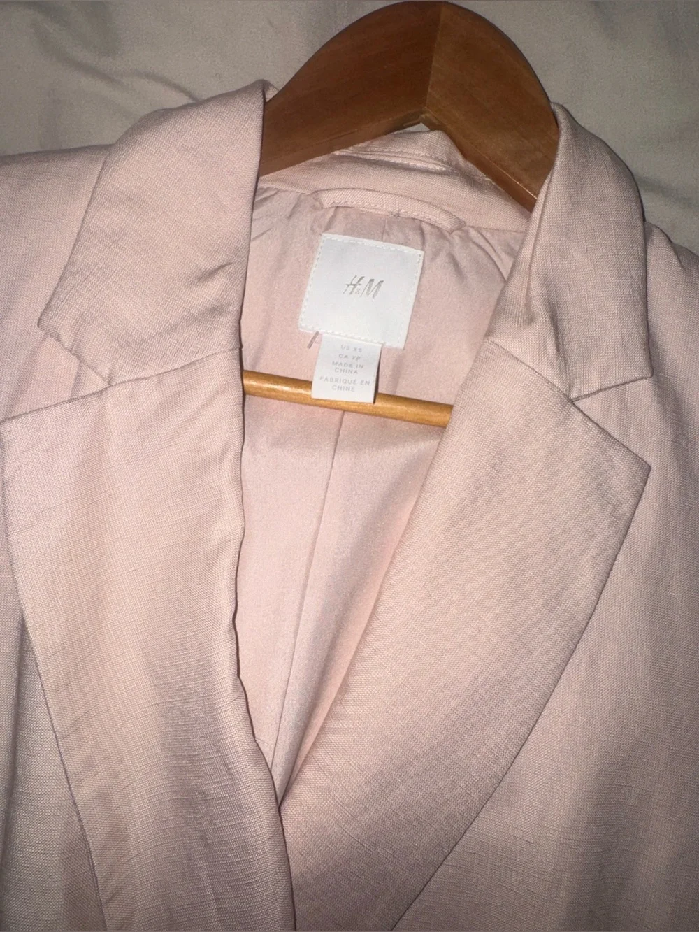 H&M Women's Light Blush Pink Blazer